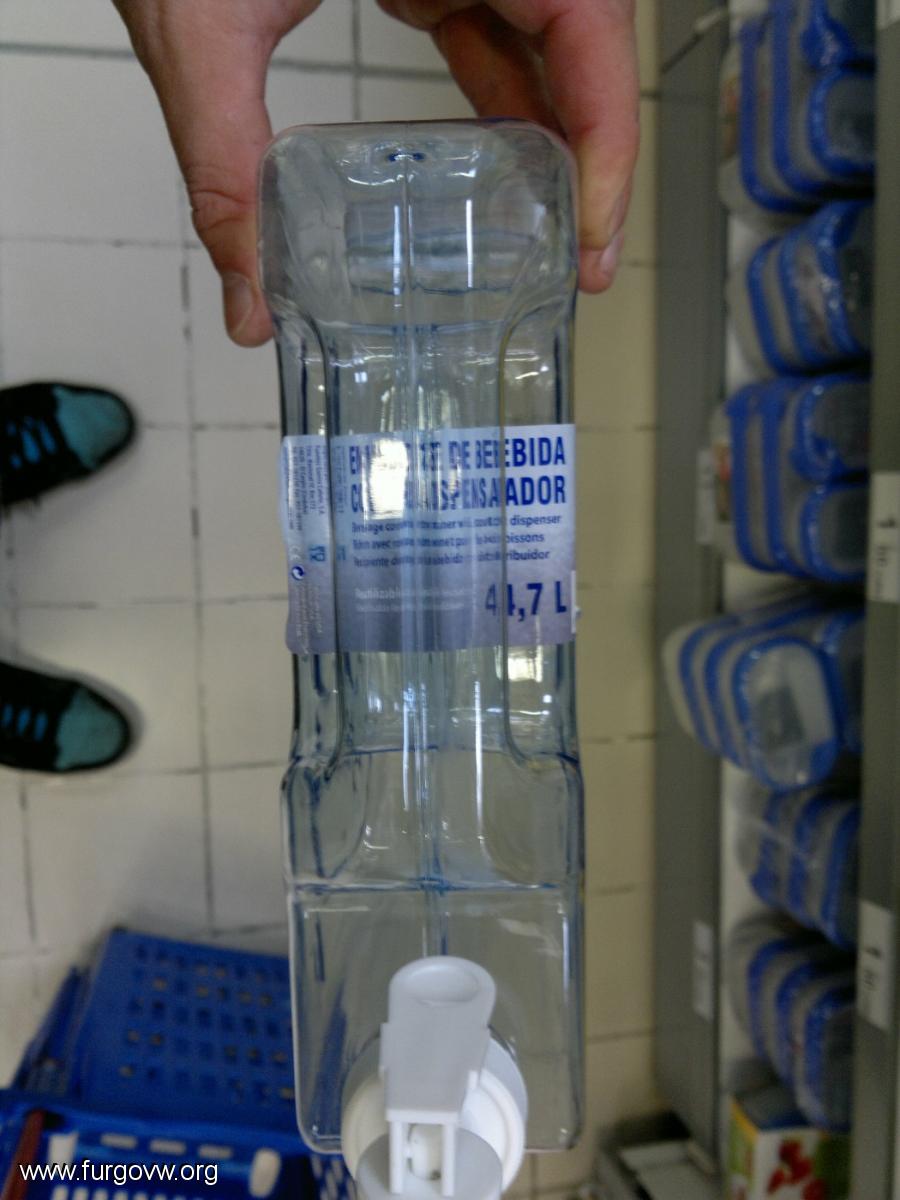 Garrafa estrecha de carrefour